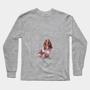 Drawing funny dog Basset Hound Long Sleeve T-Shirt